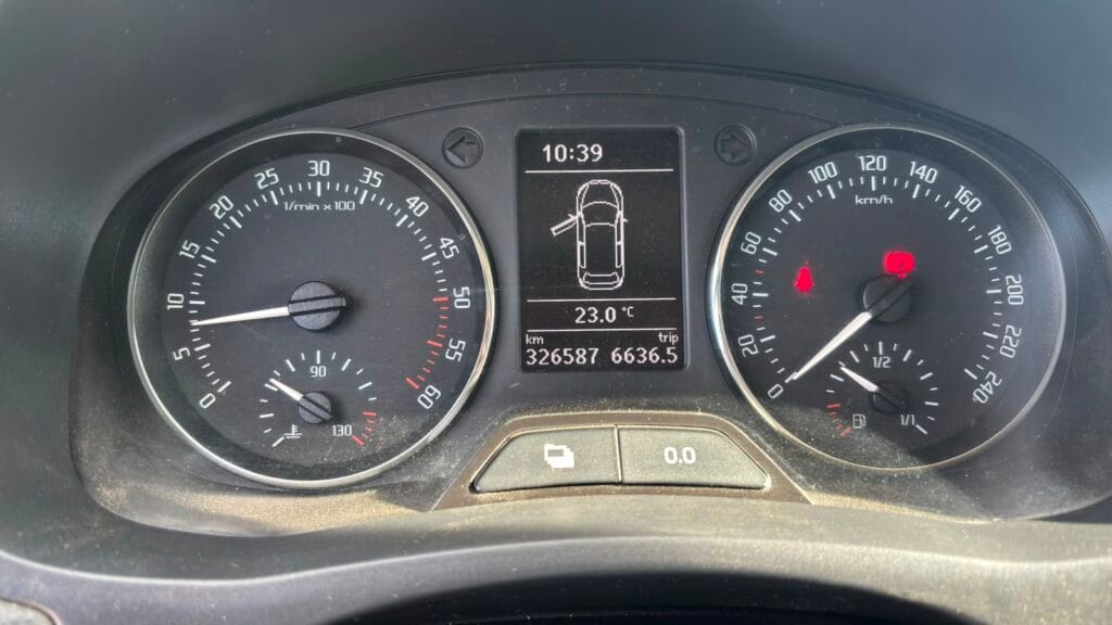 km