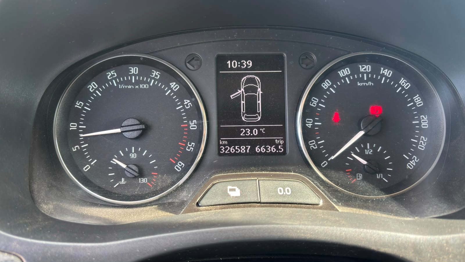 km